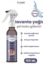 Lavanta Yağlı Pet Koku Giderici 150 ml Antiseptik Kedi Köpek Koku Giderici