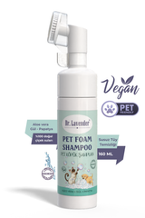 Durulama Gerektirmeyen Fırçalı Kedi & Köpek Şampuanı & Kuru Köpük Şampuanı