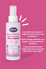 Doğal Kolay Saç Tarama Spreyi 100 ml Lavanta & Aloe Vera & Calendula Elektriklenme Karşıtı Sprey