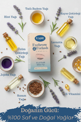 7 Doğal Yağlı Kaş Kirpik Bakım Serumu Fırça Hediyeli - Hint Yağı ve E Vitamini Besleyici 30 ml