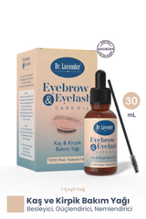 7 Doğal Yağlı Kaş Kirpik Bakım Serumu Fırça Hediyeli - Hint Yağı ve E Vitamini Besleyici 30 ml