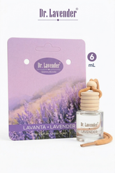 Lavanta Kokulu Oto Parfüm 6 ml Bambu Kapaklı Askılı Cam Şişe Araç Kokusu