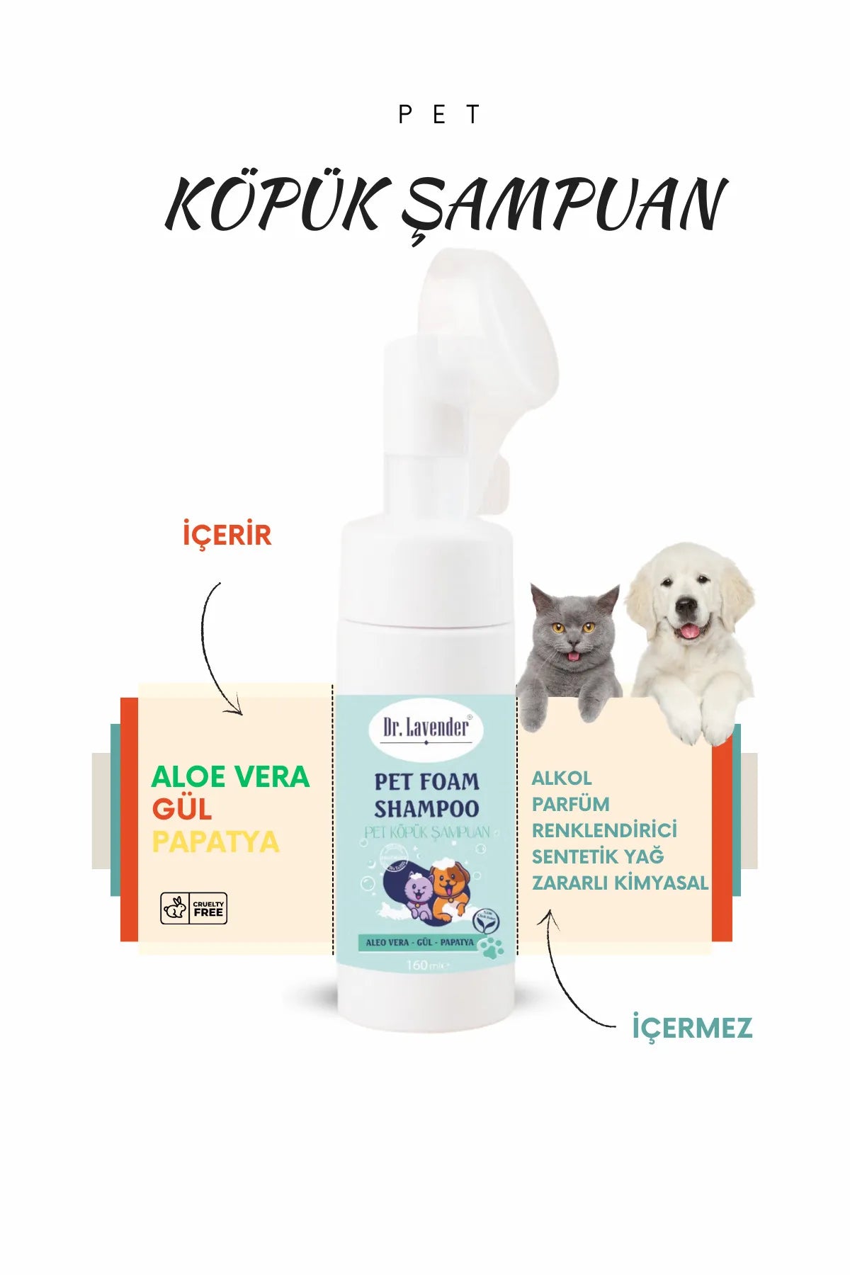 pet köpük şampuanı