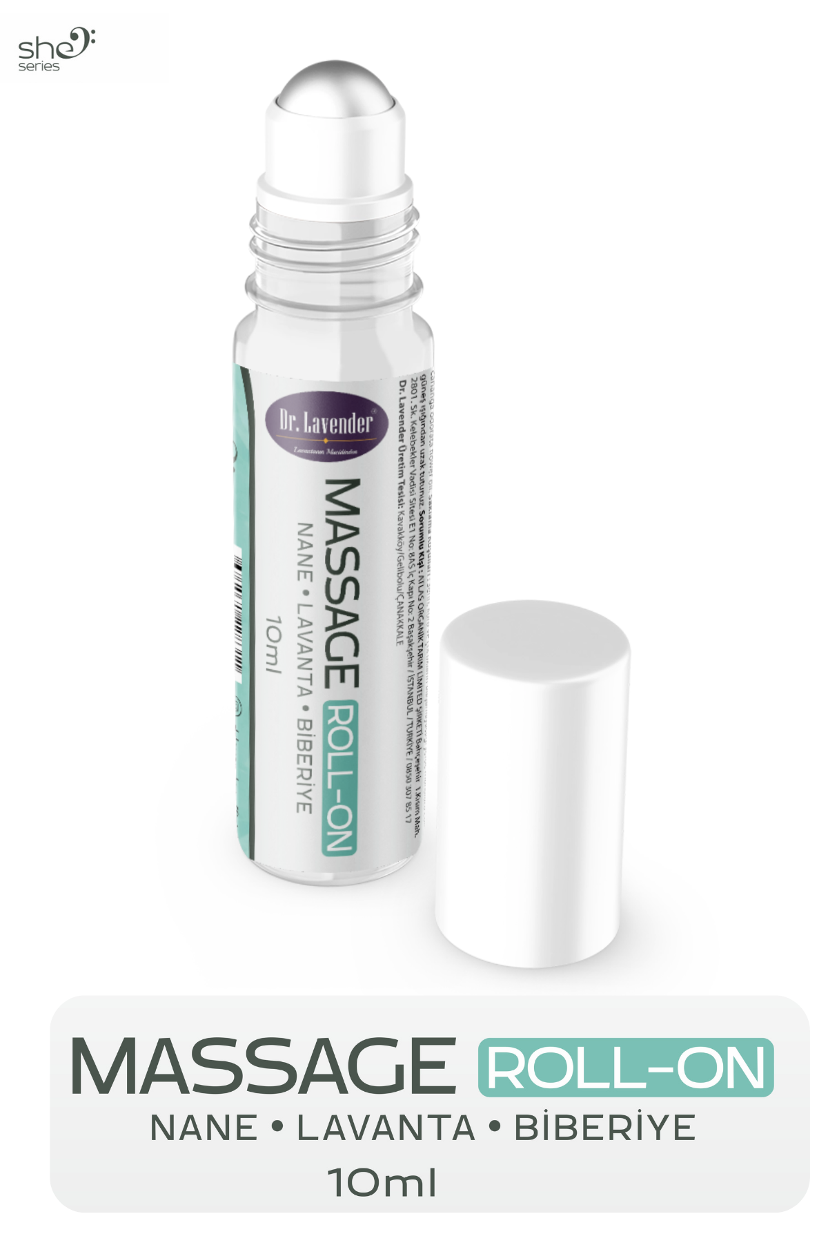 Aromaterapi Masaj Roll-On 10ml – Nane, Lavanta, Biberiye | Anında Ferahlık ve Dinginlik