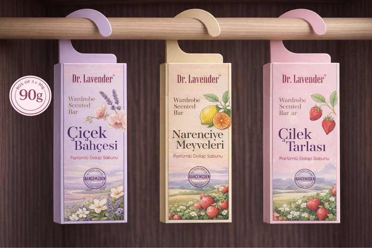 Dolap Sabunu 3’lü Karışık Set (Çilek-Narenciye-Çiçek) – Dolap ve Çekmece Kokusu