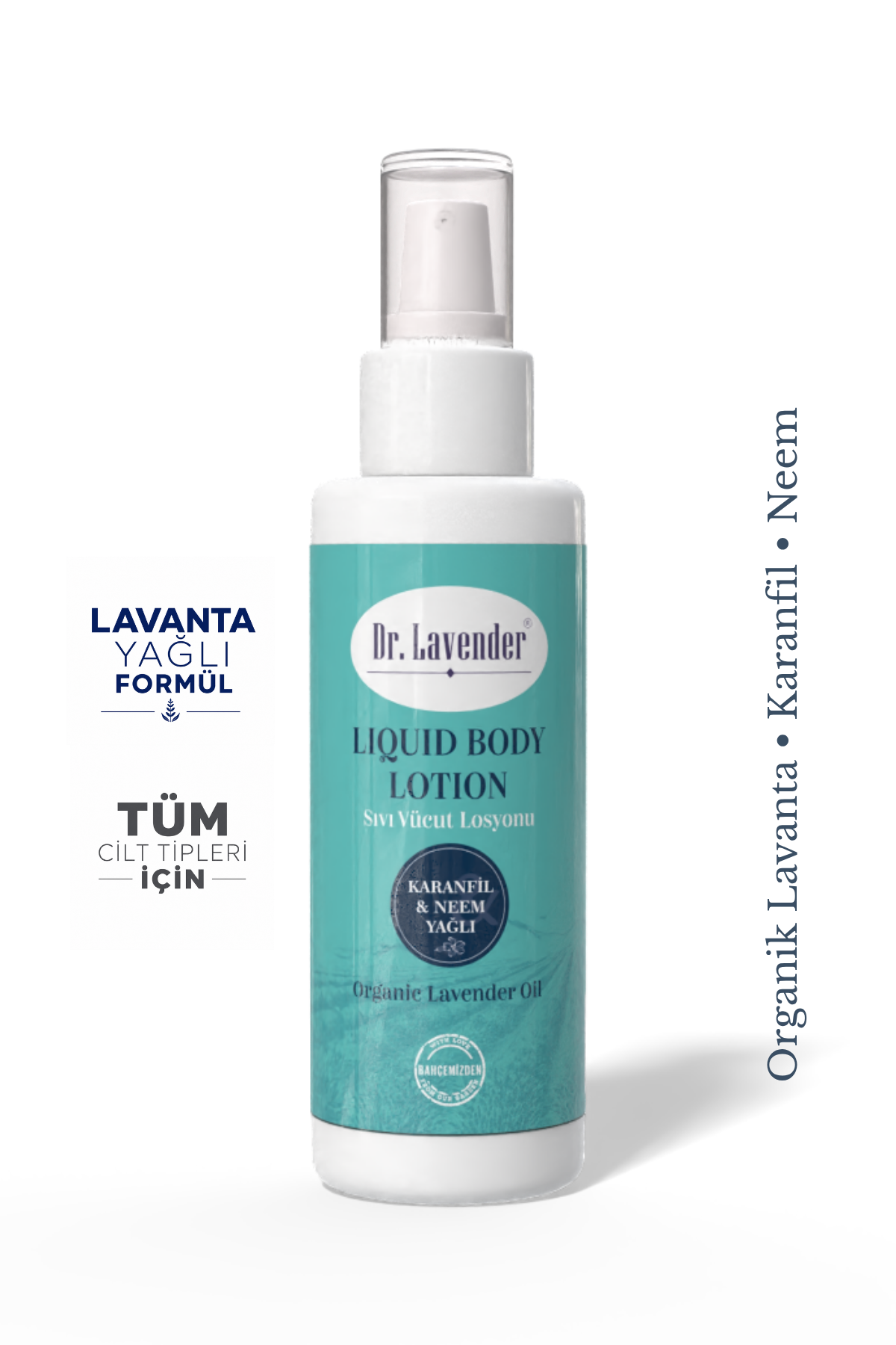 Karanfil ve Neem Yağlı Sıvı Vücut Losyonu Organik Lavanta Yağlı 100 ml