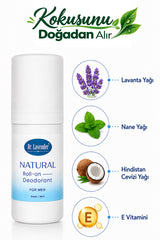 Dr.Lavender Natural Roll-On Deodorant Erkek 50 ml Nane/Mint Alkolsüz Alüminyumsuz Parfümsüz - görsel 2