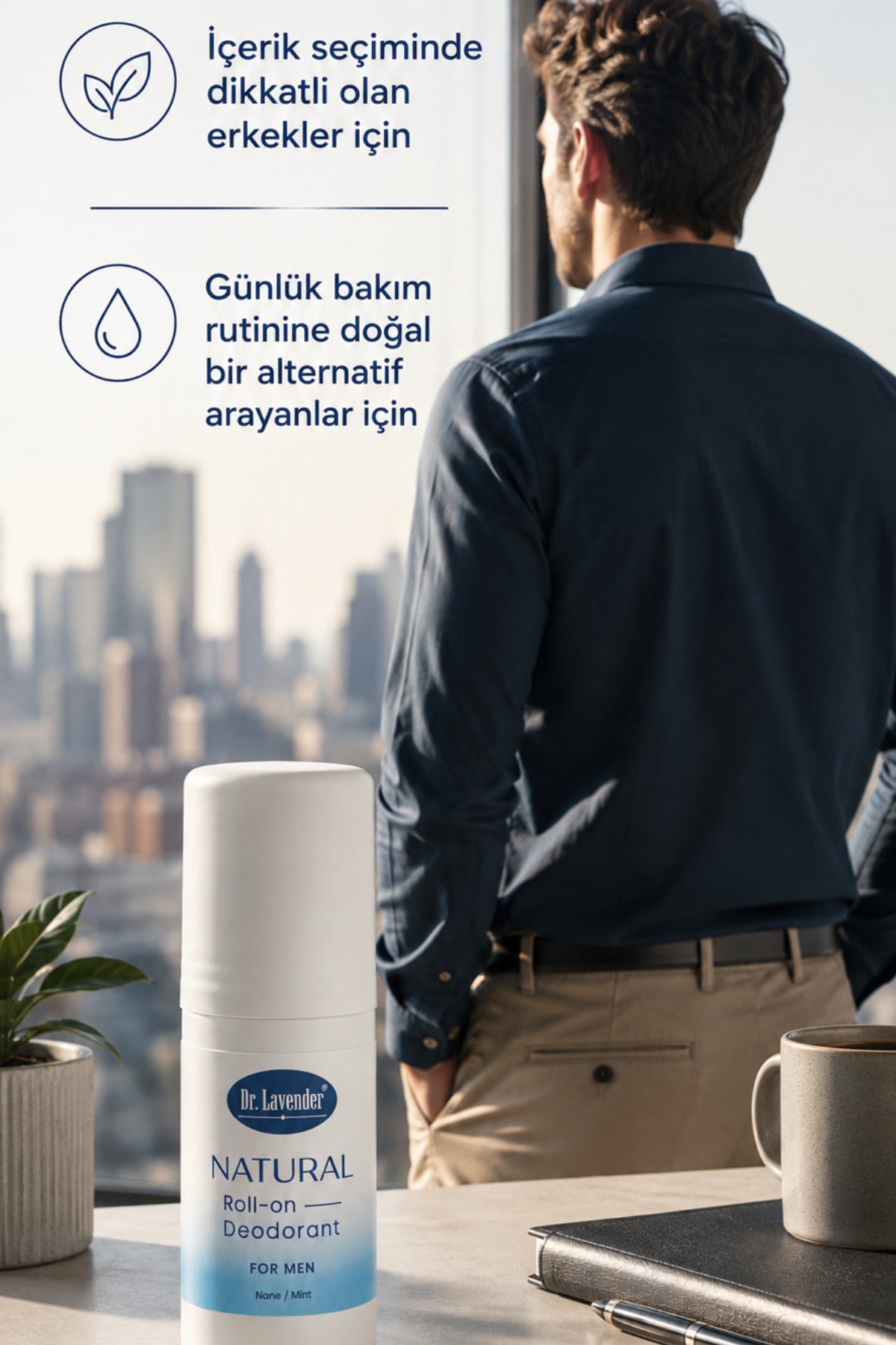 Dr.Lavender Natural Roll-On Deodorant Erkek 50 ml Nane/Mint Alkolsüz Alüminyumsuz Parfümsüz - görsel 7