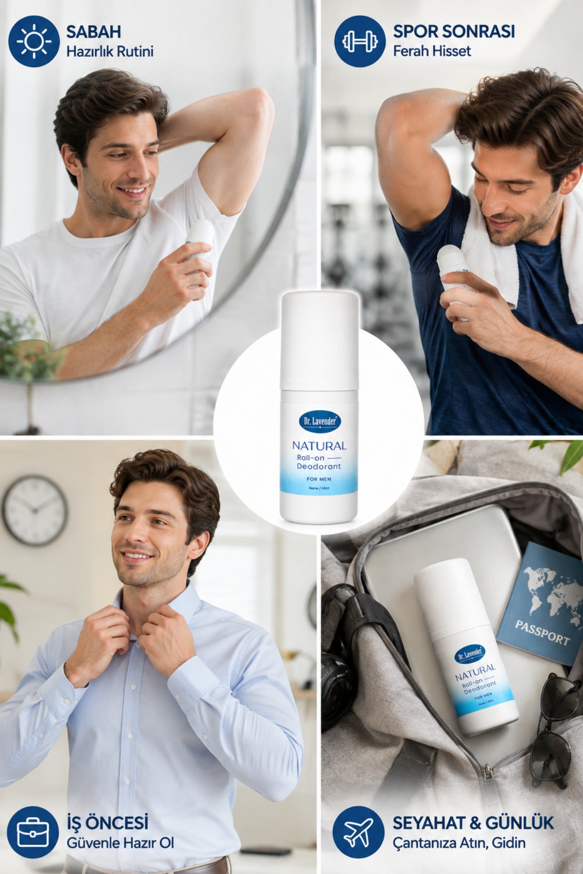 Dr.Lavender Natural Roll-On Deodorant Erkek 50 ml Nane/Mint Alkolsüz Alüminyumsuz Parfümsüz - görsel 5
