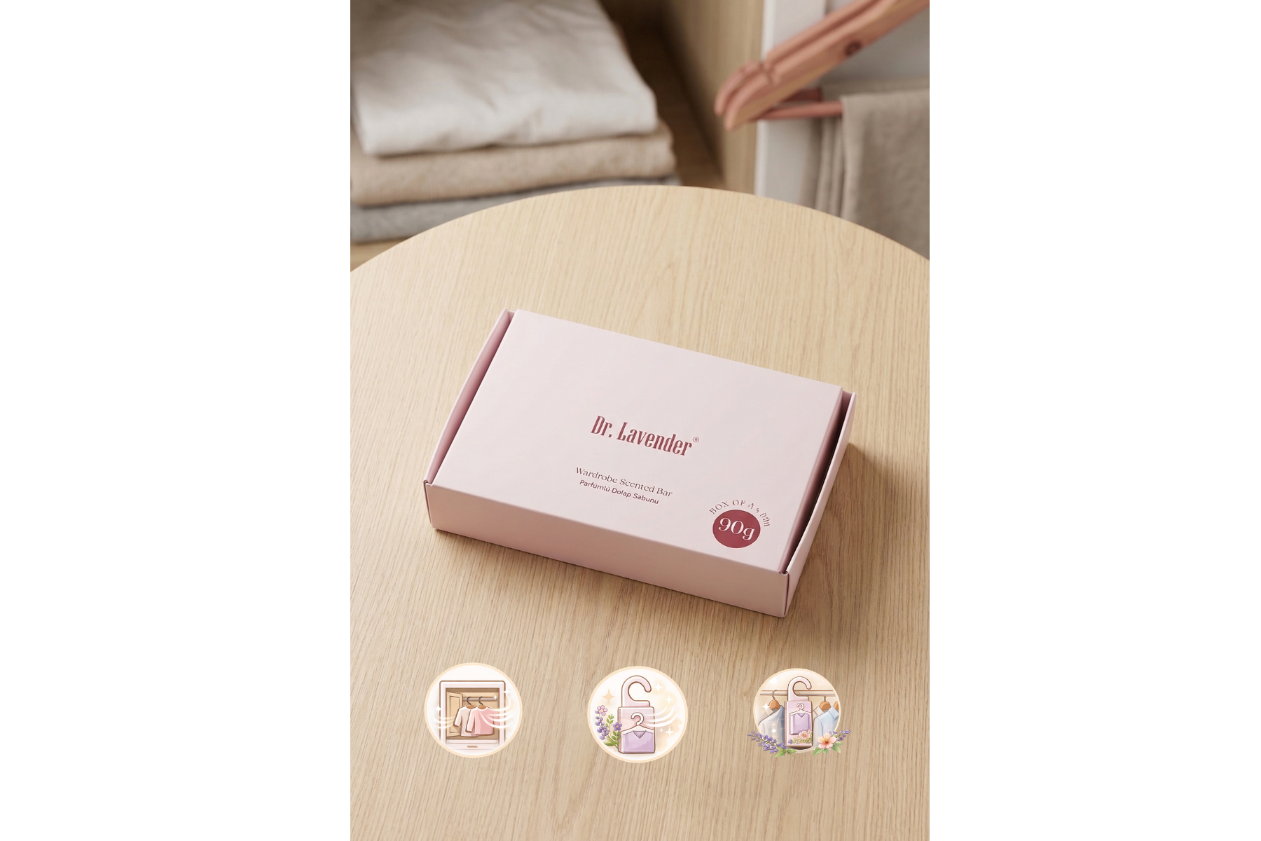 Dolap Sabunu 3’lü Karışık Set (Çilek-Narenciye-Çiçek) – Dolap ve Çekmece Kokusu