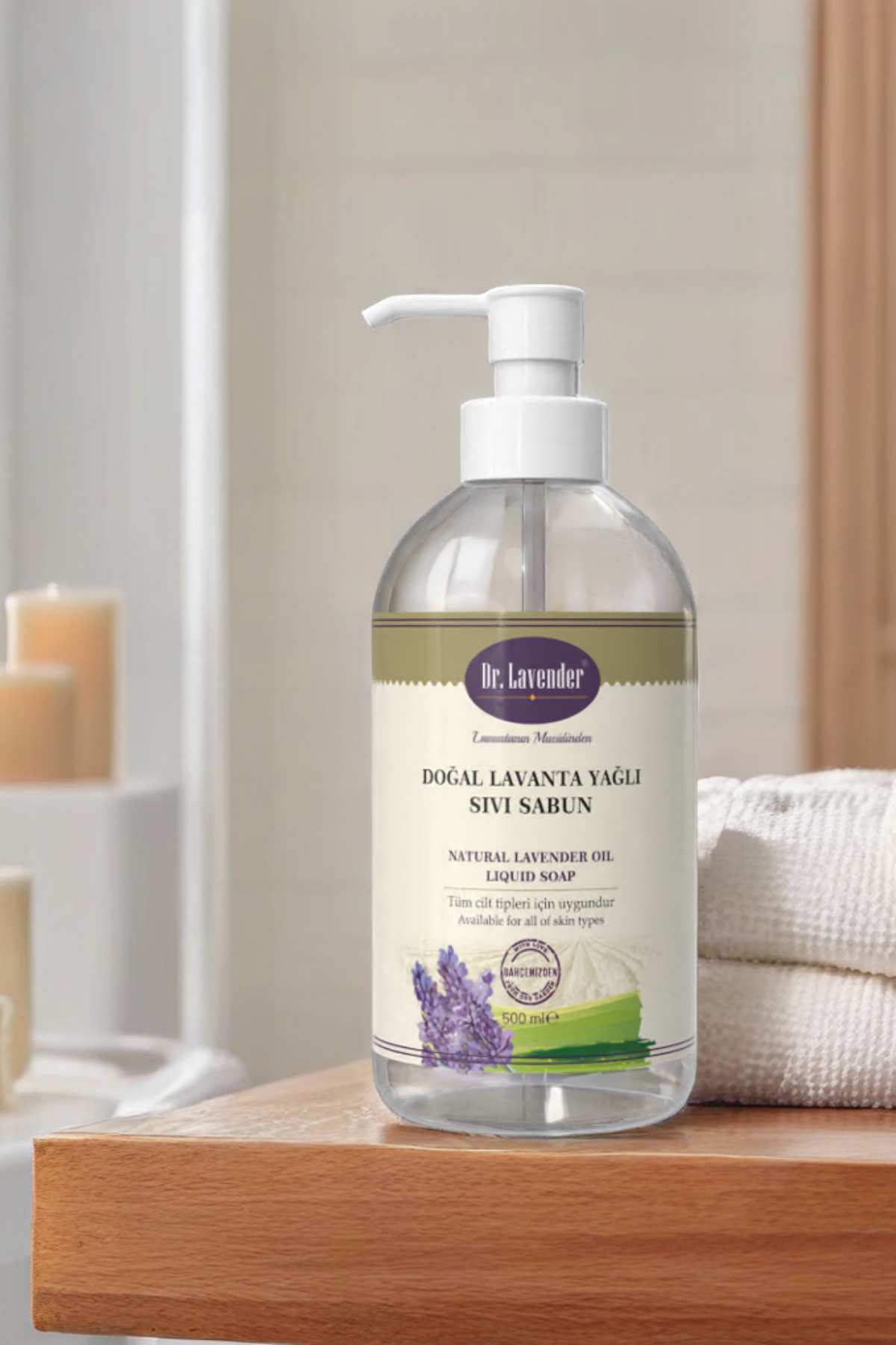 Doğal Bitkisel Sıvı Sabun Lavanta Yağlı 500 ml Aile Boy Nemlendirici