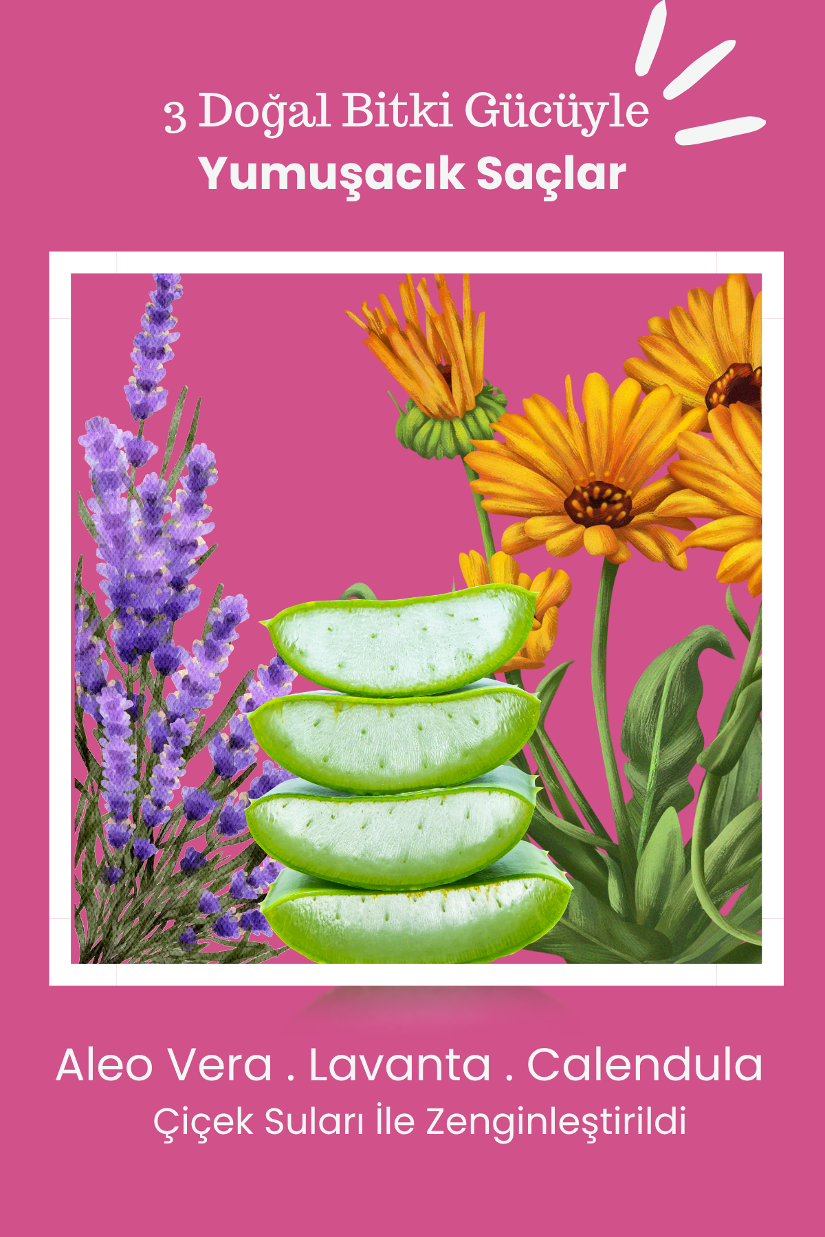Doğal Kolay Saç Tarama Spreyi 100 ml Lavanta & Aloe Vera & Calendula Elektriklenme Karşıtı Sprey