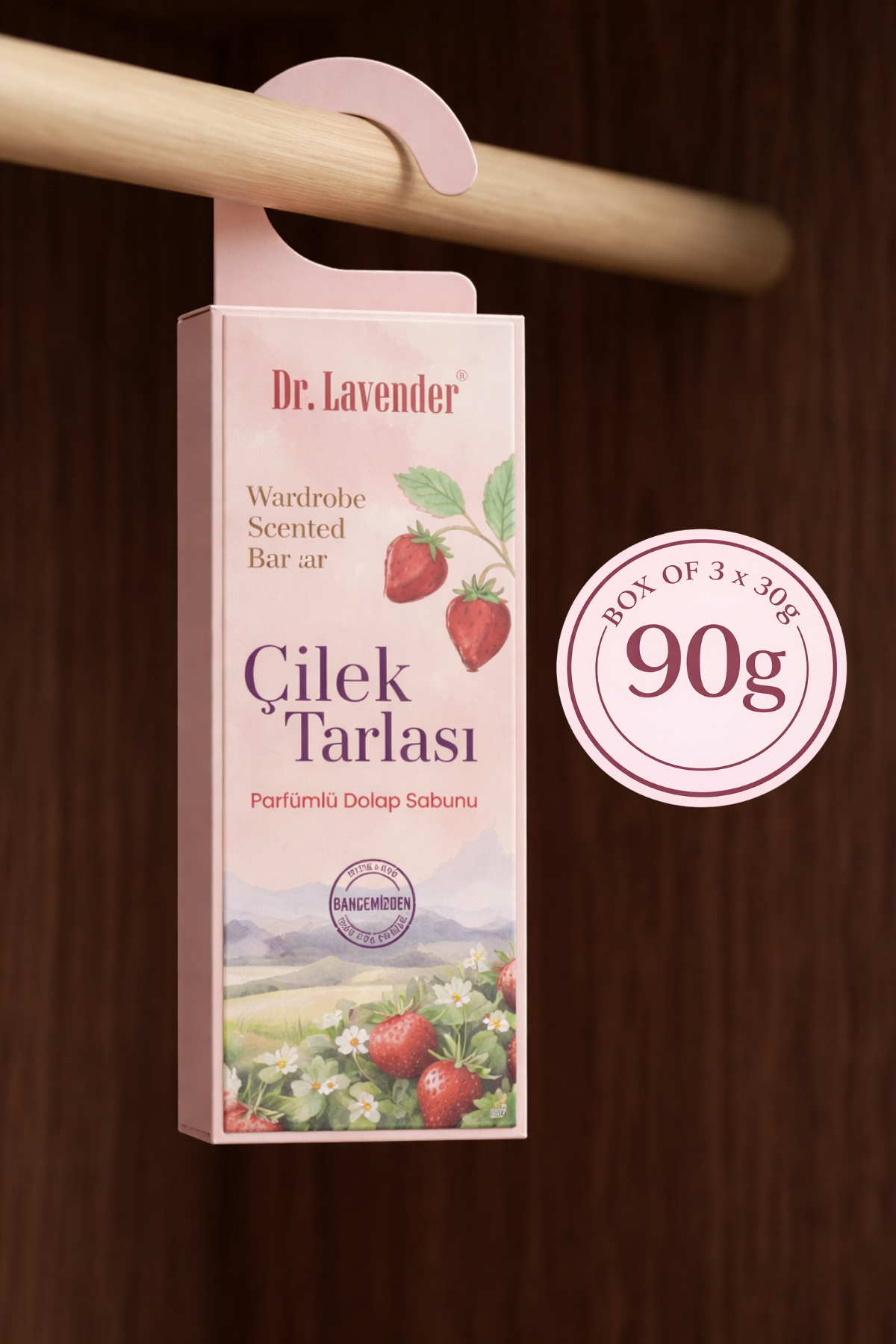 Dolap Sabunu Çilek Tarlası 3’lü Set (3x30g) – Dolap ve Çekmece Kokusu
