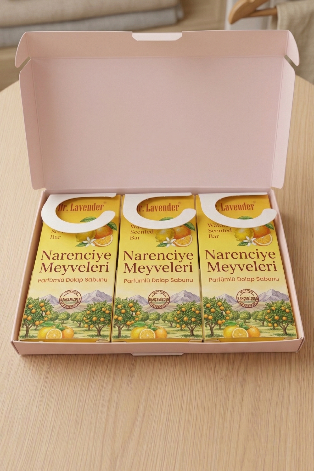 Dolap Sabunu Narenciye Meyveleri 3’lü Set – Portakal & Limon Esintili Dolap ve Çekmece Kokusu