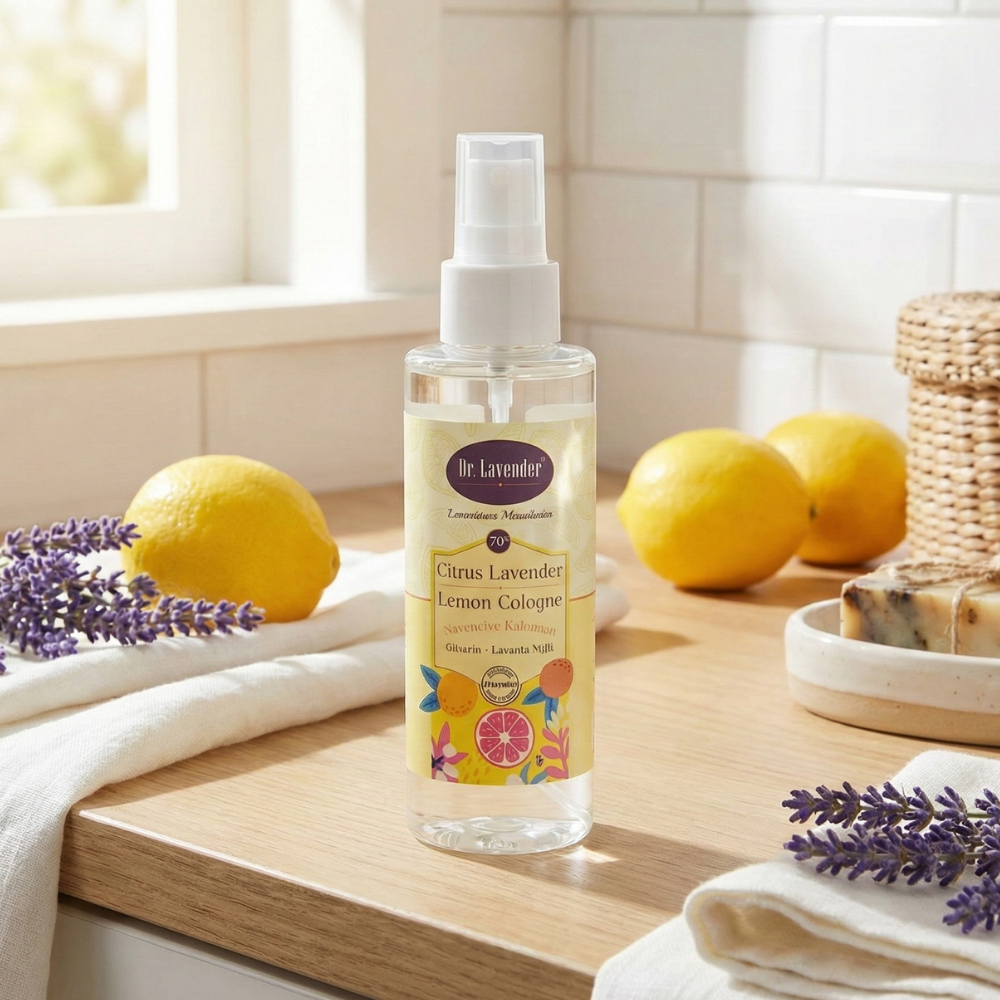 70° Narenciye Limon ve Citrus Kolonya - Gliserinli Cildi Kurutmayan Ferahlatıcı Koku 100 ml