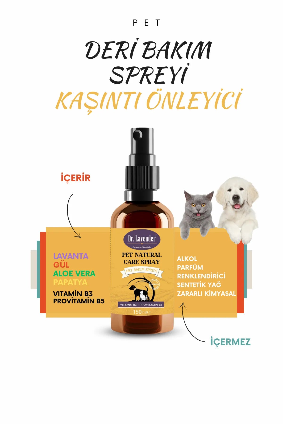 pet kaşıntı önleyici sprey